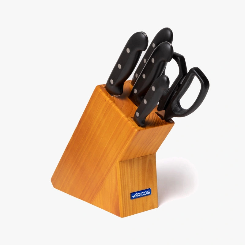 Bloc de 4 couteaux de cuisine avec ciseaux Maitre