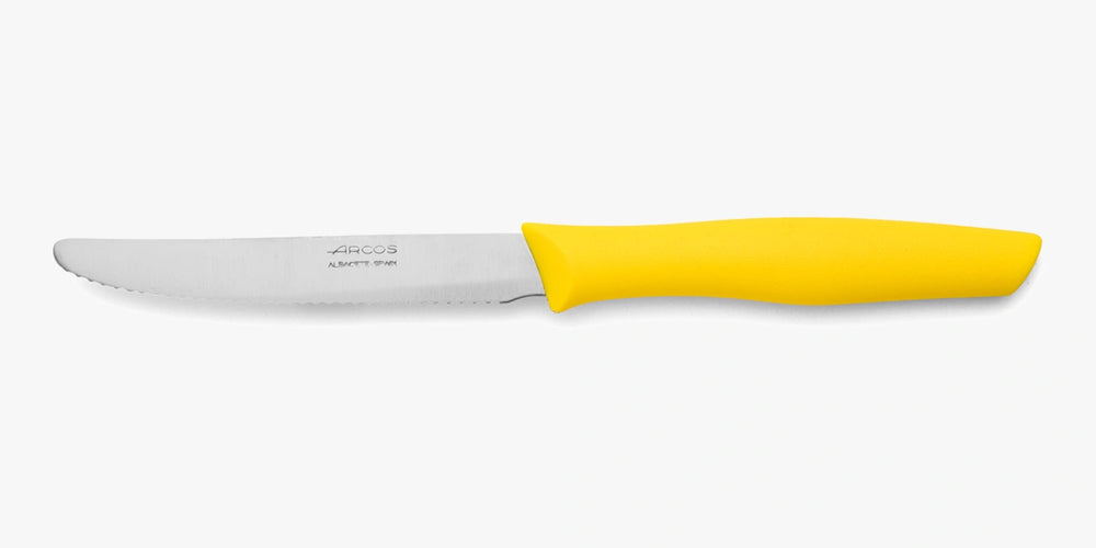 Tafelmesser Gelb mit Wellenschliff Serie Nova 110 mm