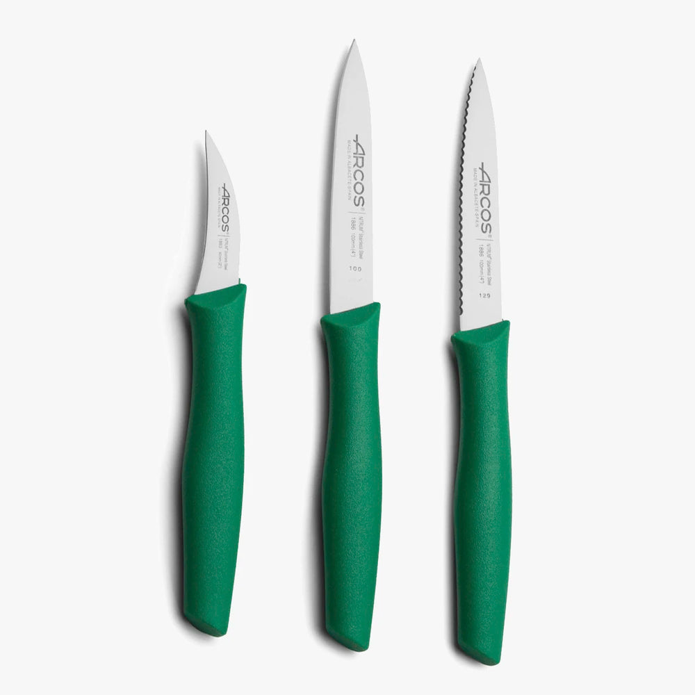 Juego de 3 cuchillos Mondadores color Verde Serie Nova