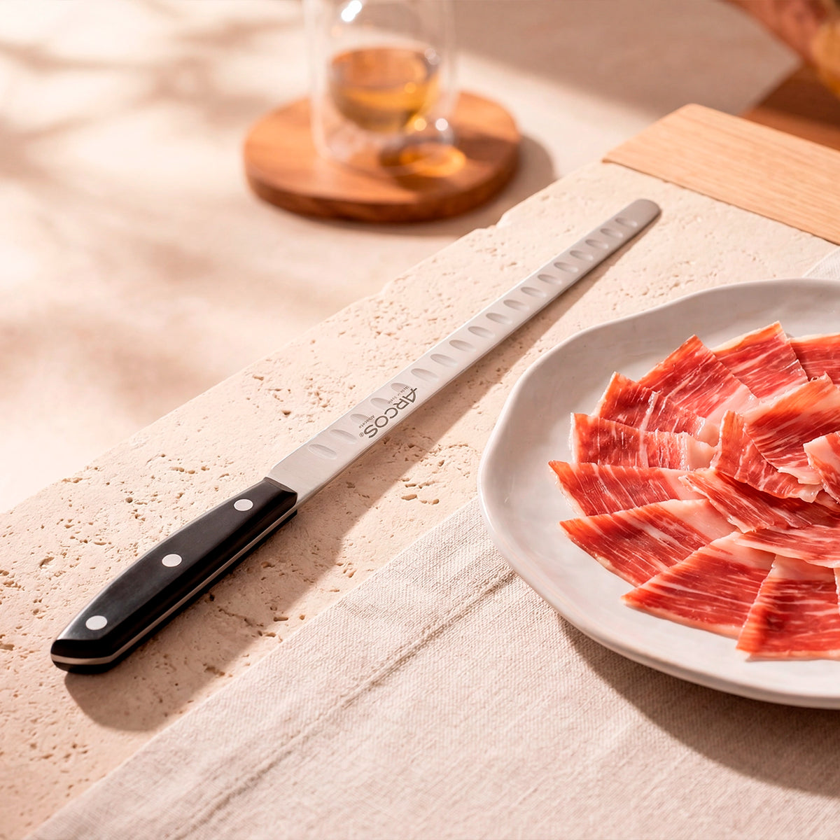 Cuchillo jamonero flexible alveolos 240 mm Serie Ibiza (4)