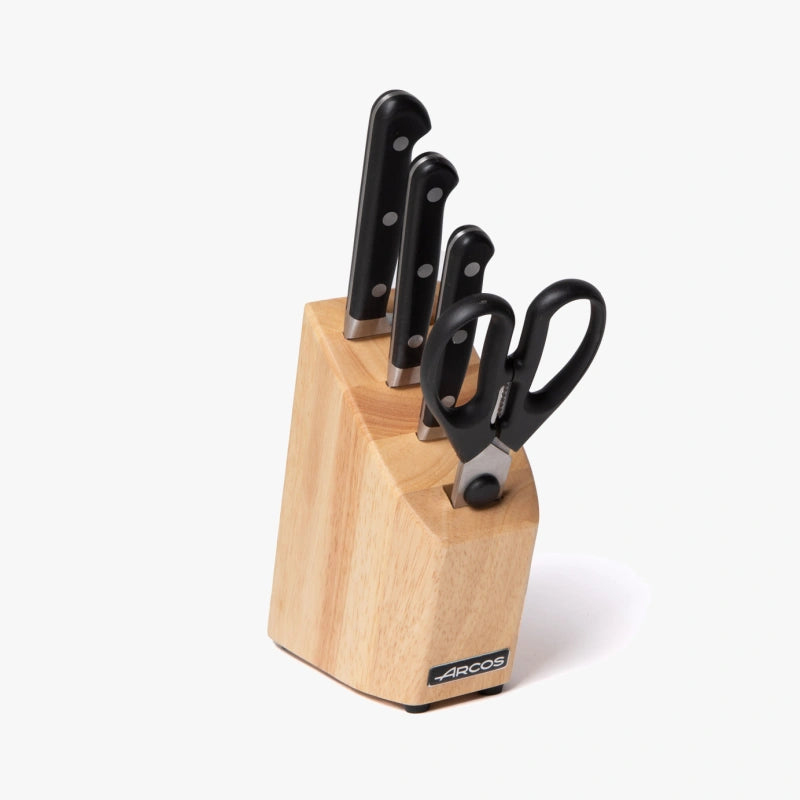 Série de cozinha de 3 peças da série Ópera + tesoura + suporte de madeira