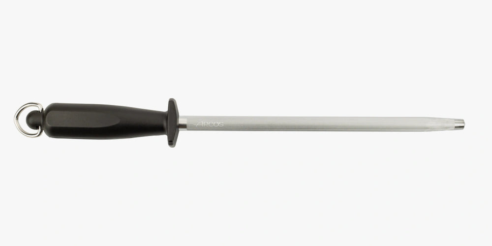 Black chrome-plated carbon steel sharpening steel