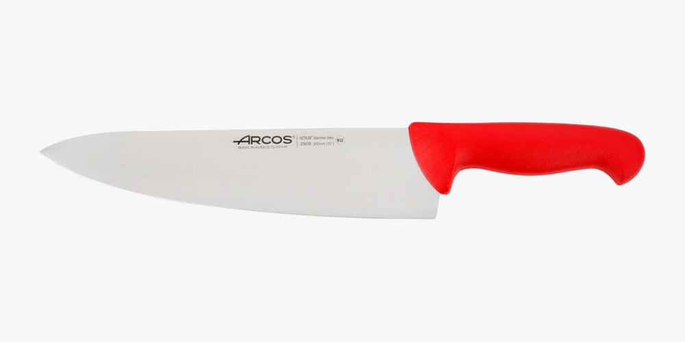 Cuchillo Cocinero color rojo Serie 2900 250 mm