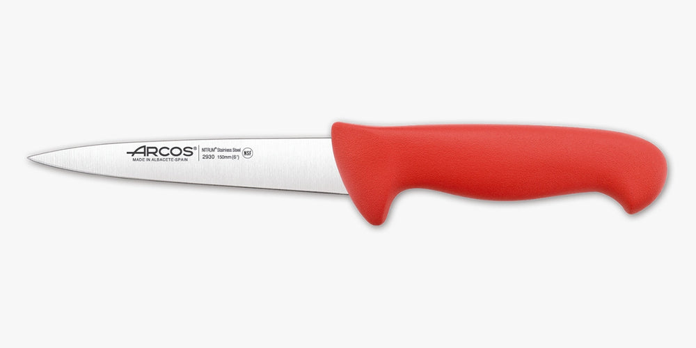 Coltello scannare colore rosso Serie 2900 150 mm