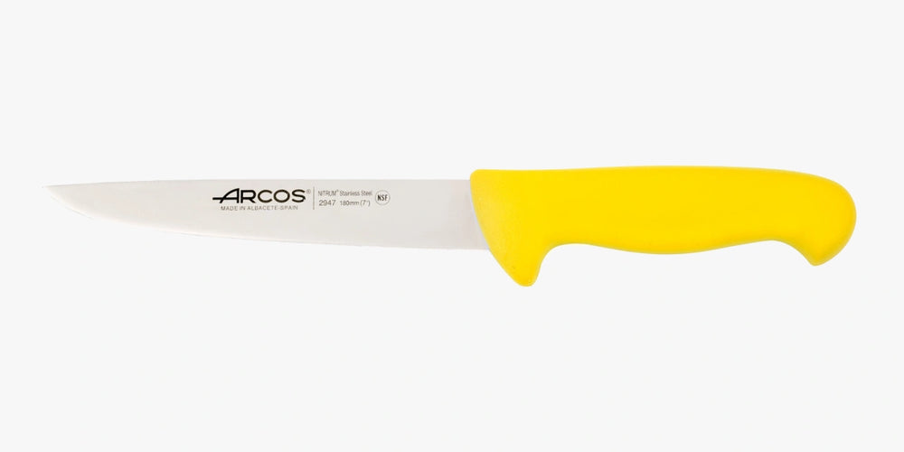 Cuchillo Carnicero color amarillo Serie 2900 180 mm
