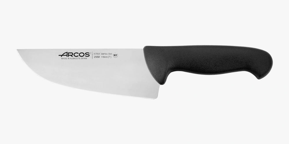 Couteau de boucher 2900 lame large Noir 170 mm