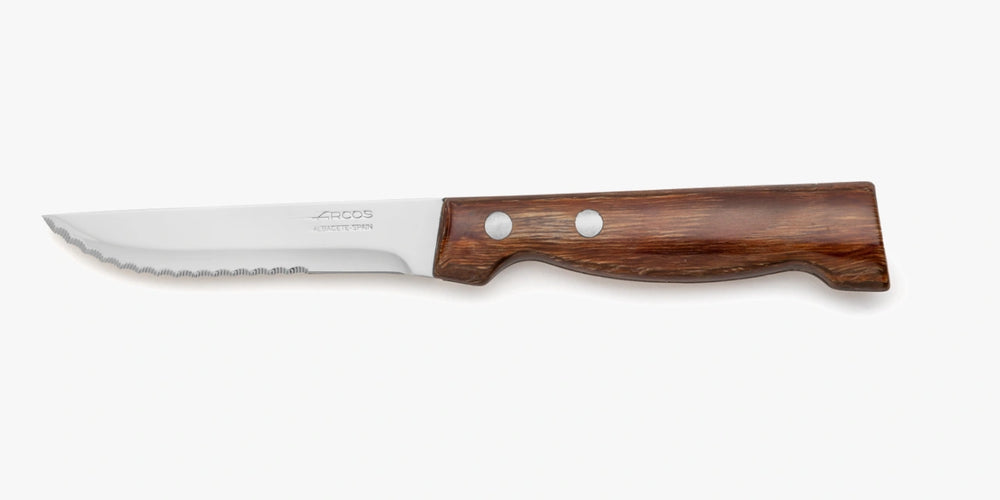 Cuchillo para Churrasco Madera de Haya Comprimida 110 mm