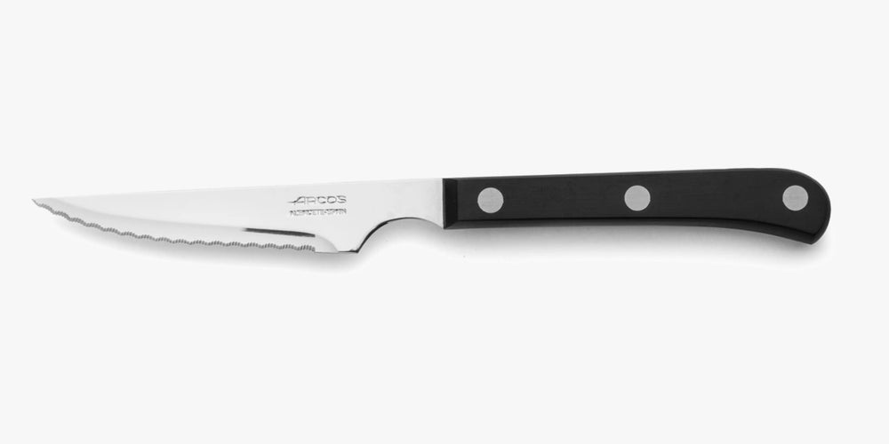Couteau à steak cranté noir 115 mm