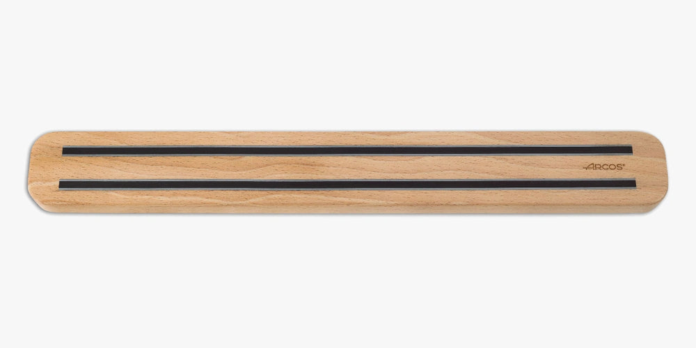 Barre aimantée rangement couteaux en bois de hêtre 400 x 50 mm