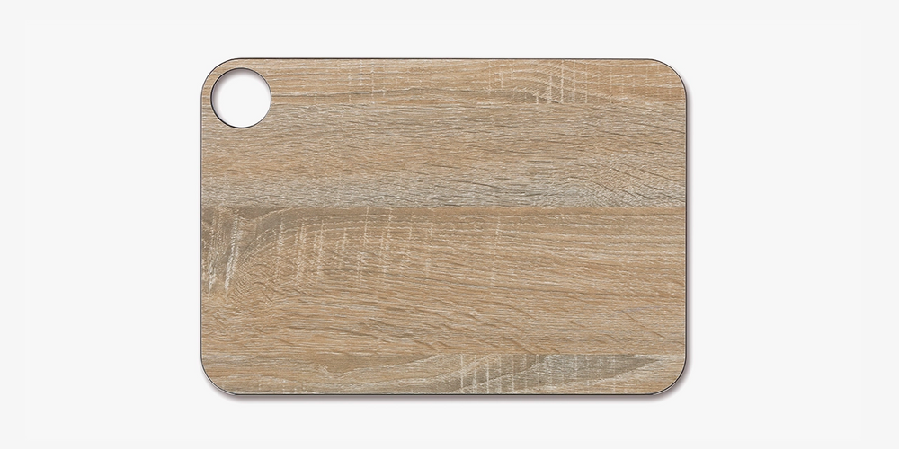 Tábua de corte marrom com suporte 330 x 230 mm
