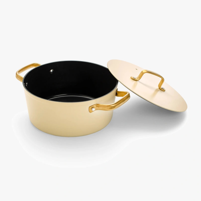 Cacerola Antiadherente Cerámico Serie Samoa Iconic Beige 24 Cm / 4,3 L