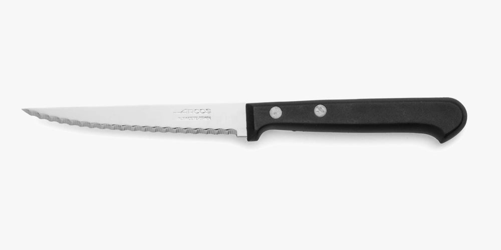 Pointed 110 mm steak knife with polypropylene handle