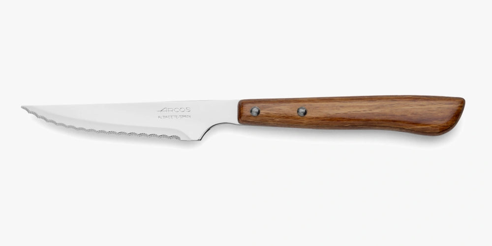 Cuchillo Chuletero Madera Haya Comprimida Con Sierra 105 mm