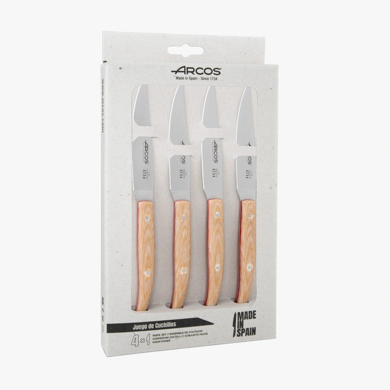 Steakmesserset 4 Stück.the Origin Mit Micarta-beige-griff