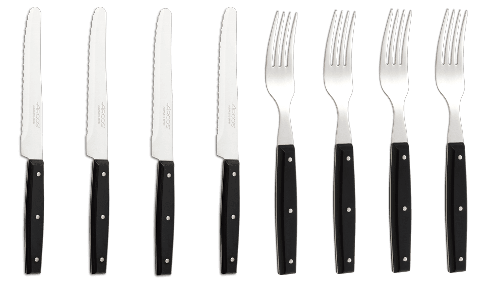 Black Table Knife Set