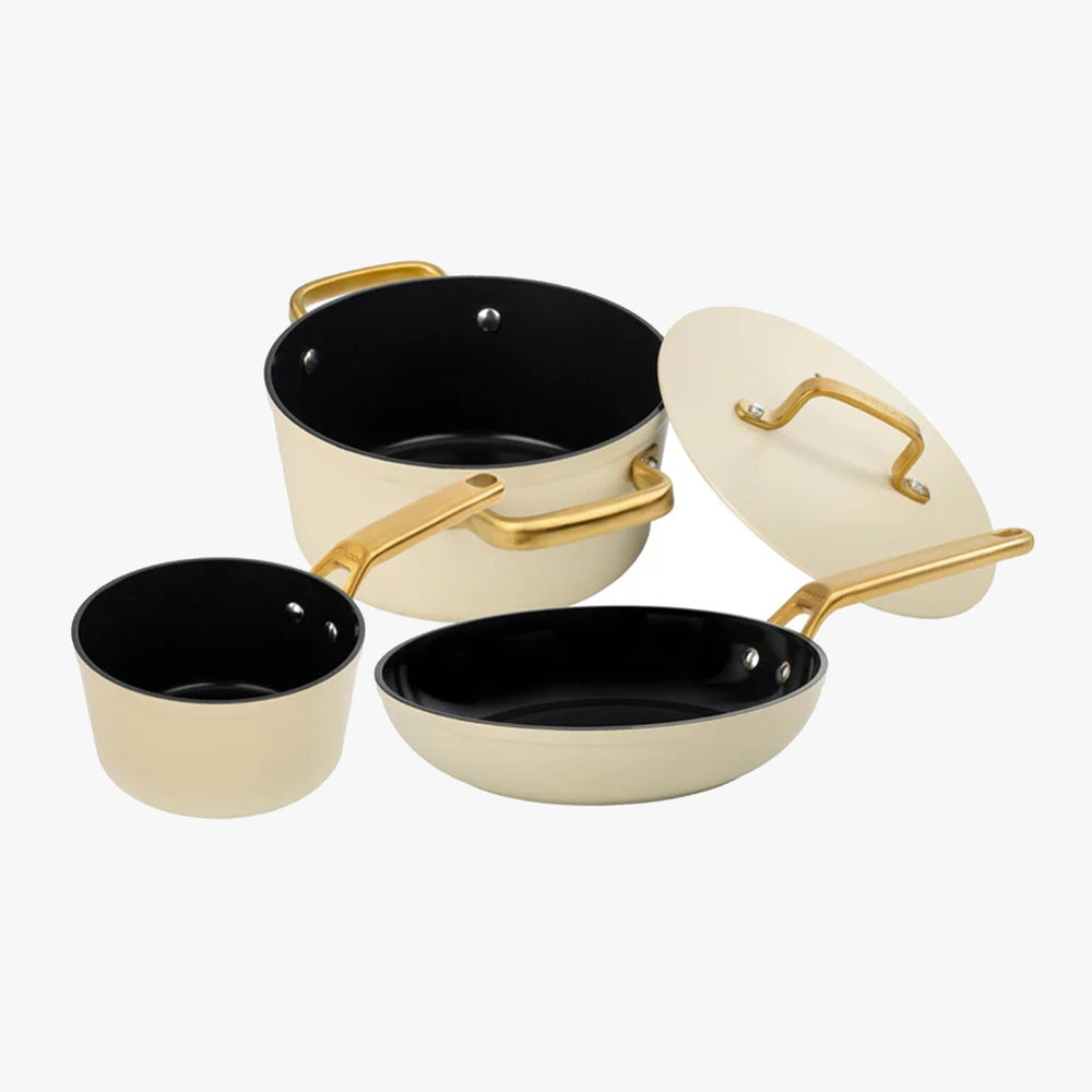 3-Piece Set Samoa Iconic Beige Series (Saucepan, Pan, and Casserole)